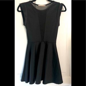 2 for $15 - Black Skater Dress with Mesh Detailing